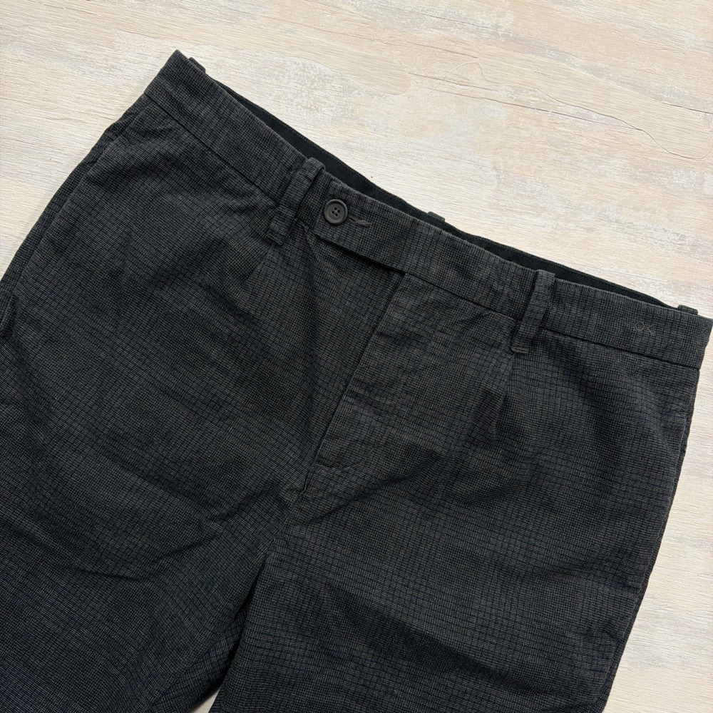 Outerknown Chino Pants Textured Grid Charcoal Grey Mens 34